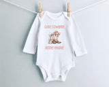 Cute Cowgirl Personalized Long Sleeve Baby Body Suit