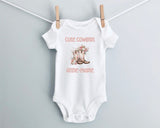 Cute Cowgirl Personalized Short Sleeved Baby Body Suit